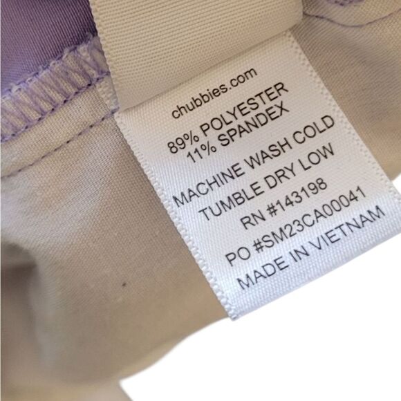Chubbies Men's Lilac 6" Inseam Board Shorts Size S - Picture 7 of 7